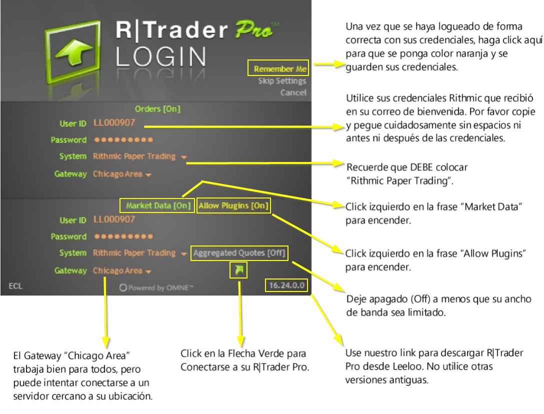 1. Primer paso REQUERIDO! - Rithmic Trader (R|Trader Pro)
